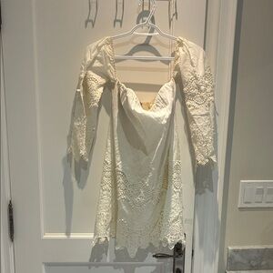 Stone Cold Fox Cream Lace Long Sleeve Off the Shoulder Top 👵MT